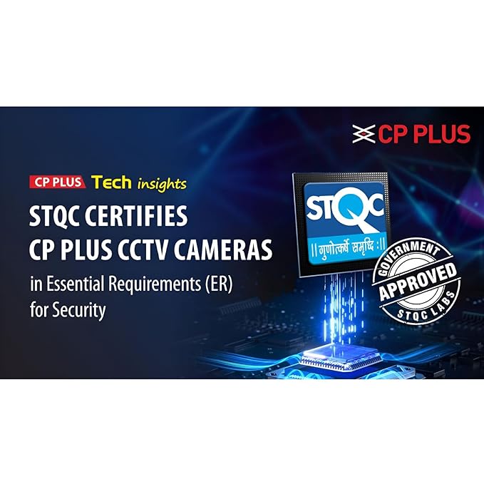 Click to see full view CP Plus 4MP Full HD IP Indoor Dome Camera | STQC Model | CP-UNC-DA41L3C-D-LQ | Built-in Mic | Color Night Vision | IR Night Vision | 3.6mm Fixed Lens | PoE | Compatible with NVR only thumbnail 5