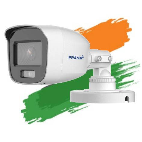 Prama 2MP Color + Audio HD Bullet Camera PT-HTD11F0E-WPF(M)